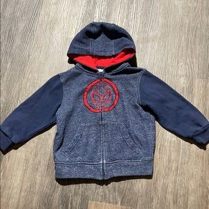 4/$20 Boys Spiderman Zip up Hoodie Sz 4